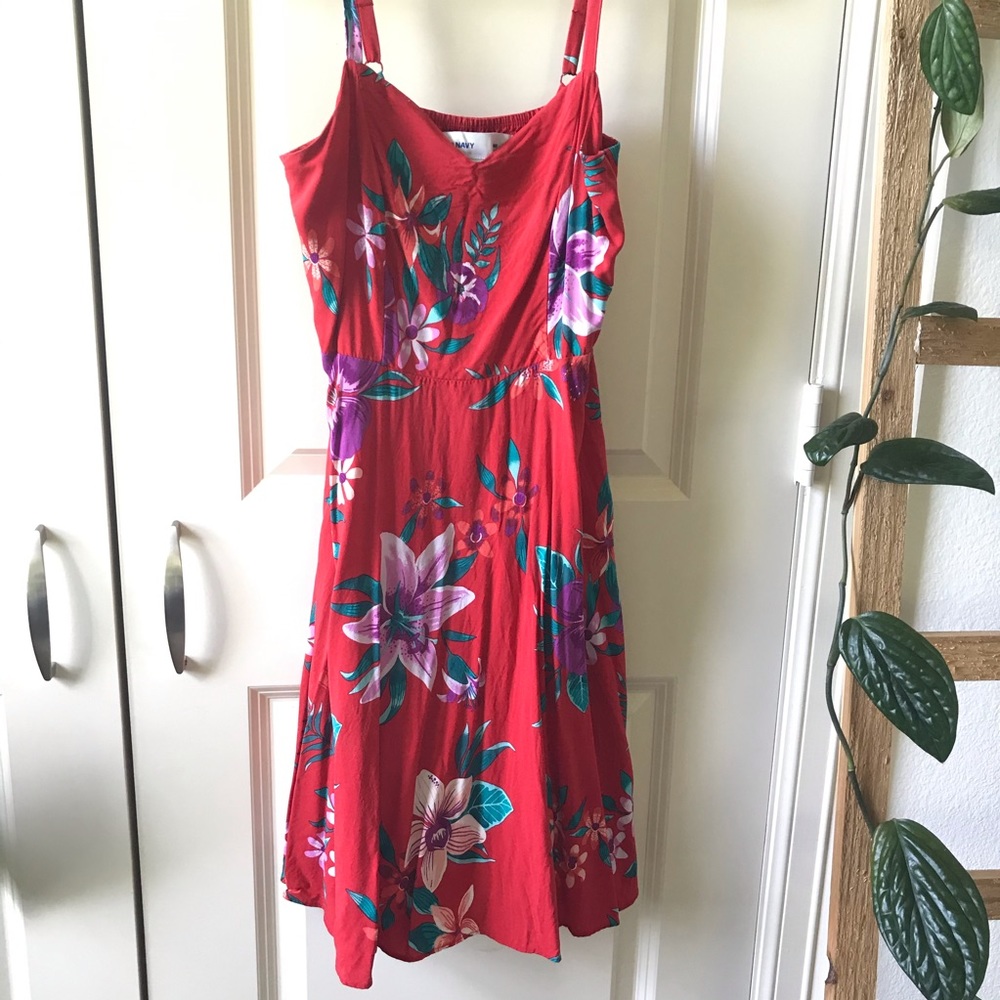 Hawaiian Floral Dress XS